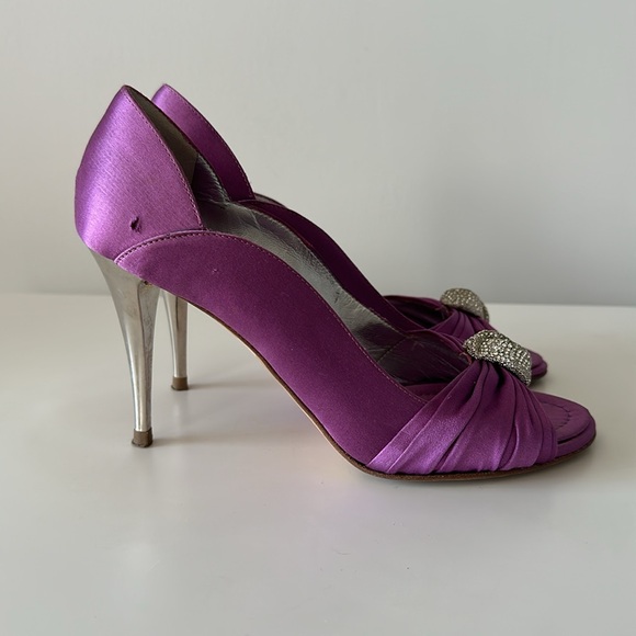 AUTHENTIC Giuseppe Zanotti Satin Peeptoe Size US8/ EU8 - Picture 2 of 10